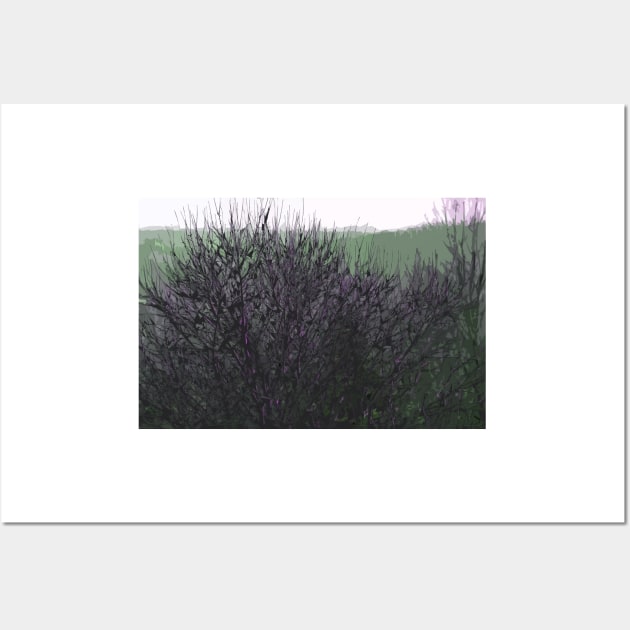 Barren Branches In Green Wall Art by KirtTisdale